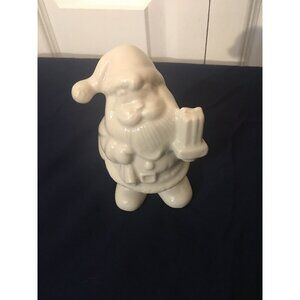 Santa Clause Present Holding Present Ceramic‎ Figurine Made In Brazil 5in